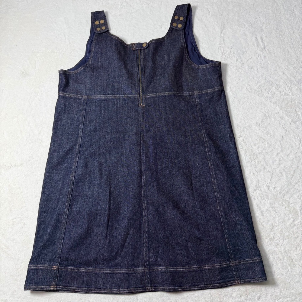 Anthropologie Pilcro Denim Snap-Front Mini Dress‎ Size XL NWT Dark Indigo Blue - Picture 2 of 8